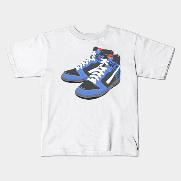 Basketball Sneakers Dunk Kids T-Shirt by melisssne